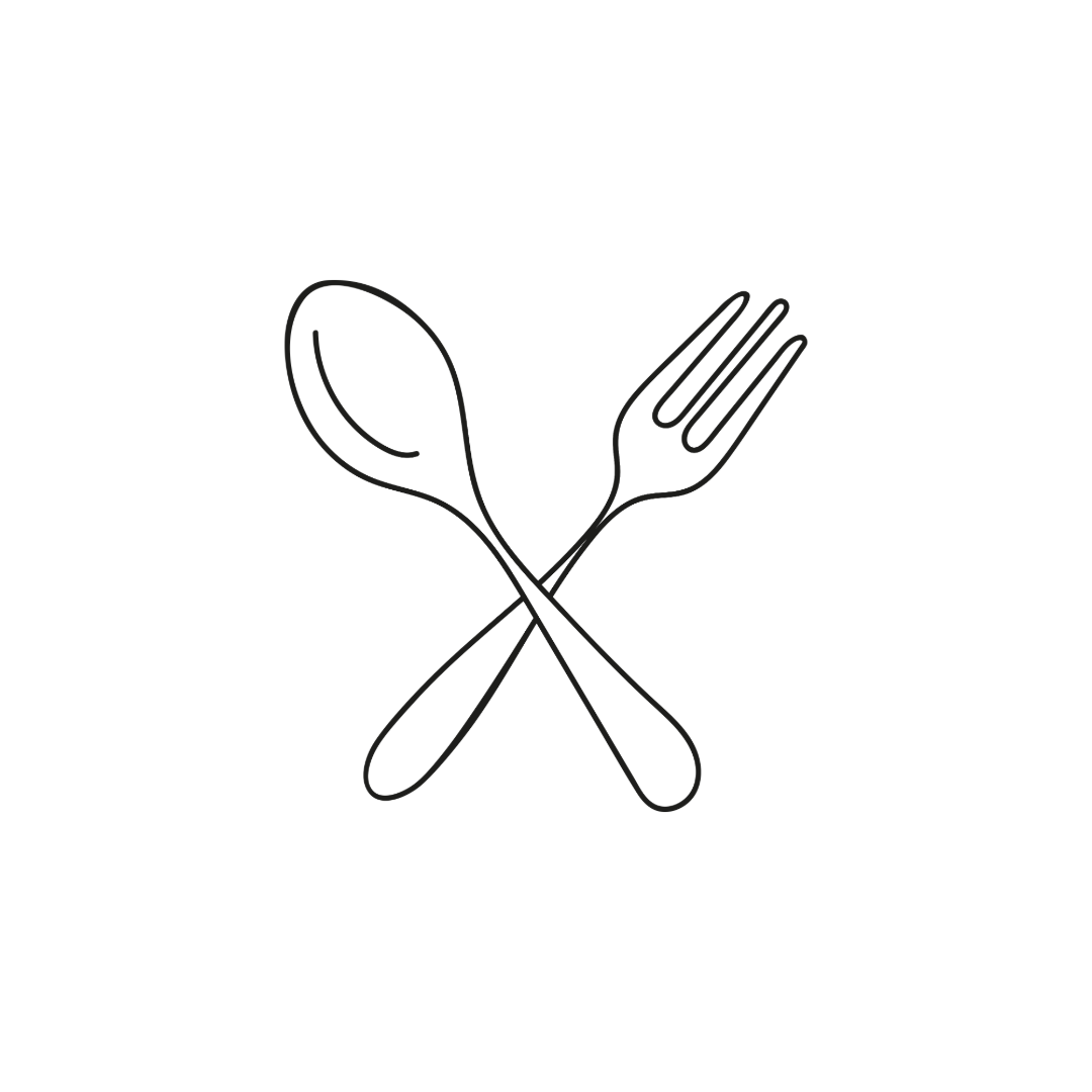 Gabel und Löffel als Symbol für Catering und Food